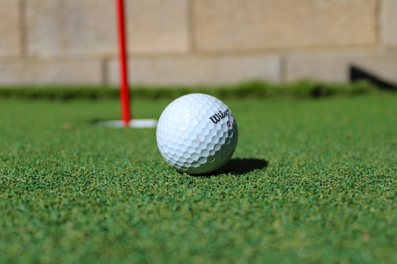 Golf Ball on Putting Green Under Deck Idea